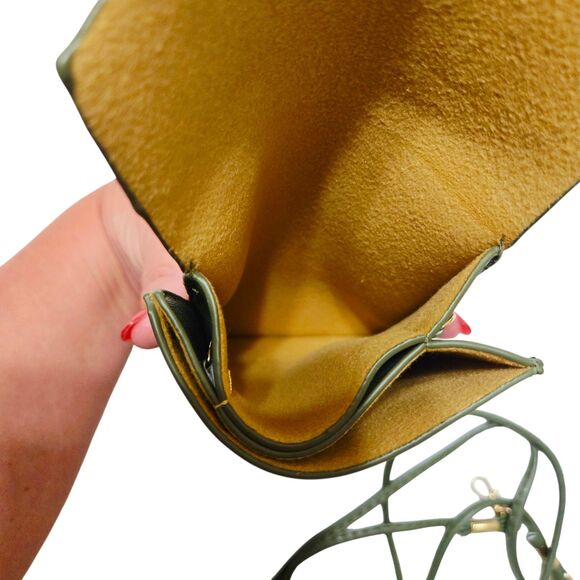 Ecosse Green Small Crossbody Bag - Compact Faux Leather Phone Purse - Picture 9 of 13